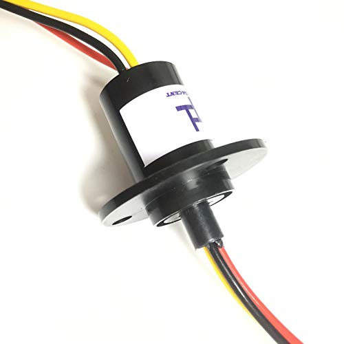 Taidacent 3 Wires 4 Wires 5A 10A 15A 30A Electrical Slip Ring Collector Ring Rotary Electrical Contact Joint Rotary Connector Commutator (3 Wires 15A Diameter 22mm) - Image 2