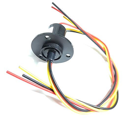 Taidacent 3 Wires 4 Wires 5A 10A 15A 30A Electrical Slip Ring Collector Ring Rotary Electrical Contact Joint Rotary Connector Commutator (3 Wires 15A Diameter 22mm) - Image 5