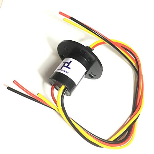 Taidacent 3 Wires 4 Wires 5A 10A 15A 30A Electrical Slip Ring Collector Ring Rotary Electrical Contact Joint Rotary Connector Commutator (3 Wires 15A Diameter 22mm) - Image 4