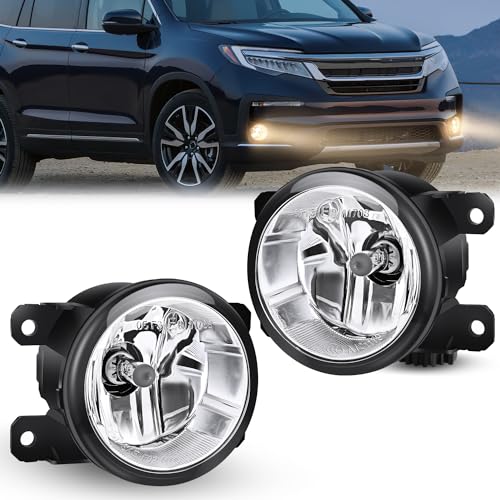 Nilight Fog Lights Assembly Compatible with 2013 2014 2015 2016 2017 2018 2019 2020 Honda City CRV CRZ Civic Crosstour Ram Promaster Jeep Cherokee Compass Acura TSX ILX RDX Chrysler - Image 1