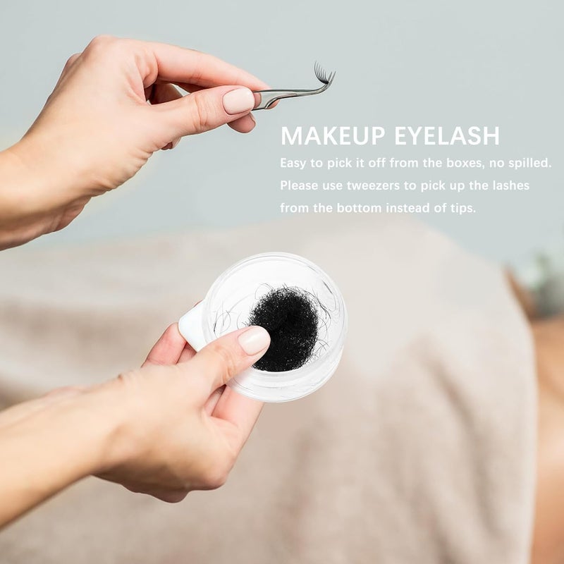 3 Boxes Individual Lash Extension Kit L12mm Reusable False Eyelashes for Beginner Makeup and Professional Eyelash Extension Practice - Image 4
