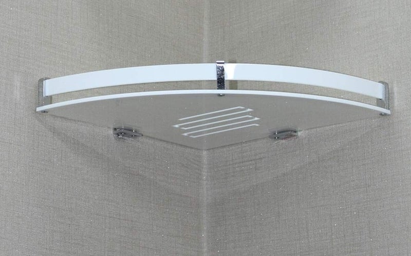 INVOSS Stylish Acrylic Multi-Purpose Corner Shelf for Bathroom, Corner Shelf for Home, 10" X 10" inches, (Set) - Image 3