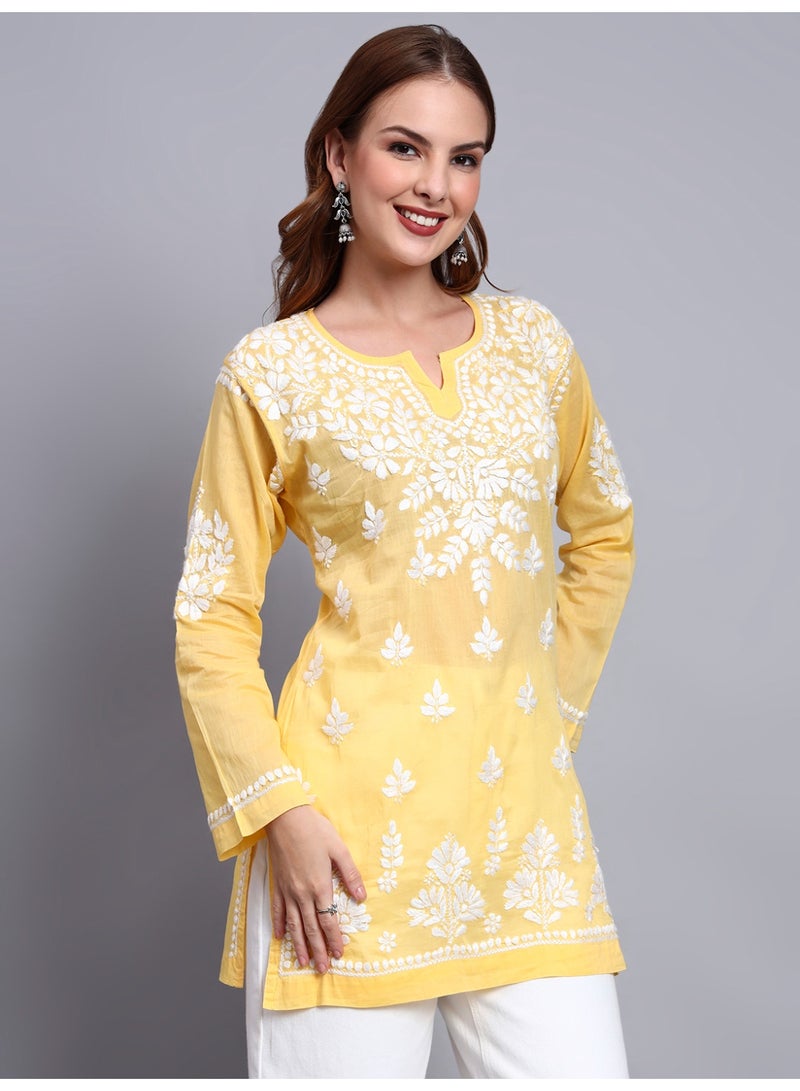 الايا بلوزة قصيرة مطرزة يدوياً بالقطن شيكانكاري للنساء - Image 5