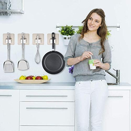 VIYANG SALES VIYANG SALES 2pcs Broom Mop Holder Magic Sticker Series Multifunction Wall Mounted Mop Storage Organizer Kitchen Laundry Room Organization and Storage for Storing Mop Broom Living Room - Image 3
