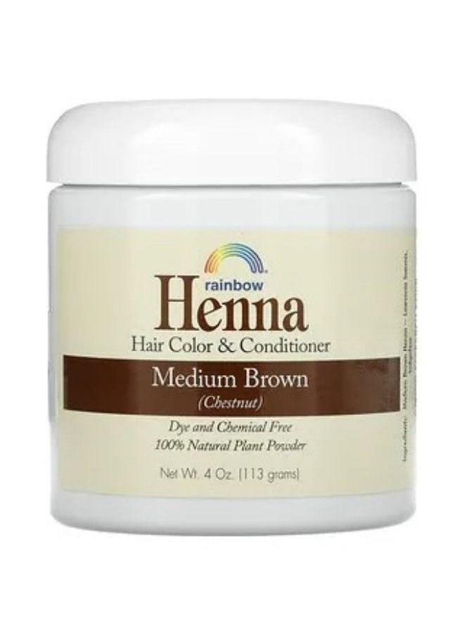 Rainbow Research Rainbow Research Henna Hair Color and Conditioner Medium Brown Chestnut 4 oz 113 g 
