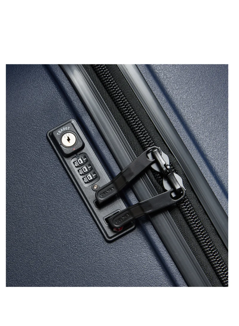 DELSEY Paris Belmont+ 83cm Hardcase 4 Double Wheel Non-Expandable Check In Luggage Trolley Blue