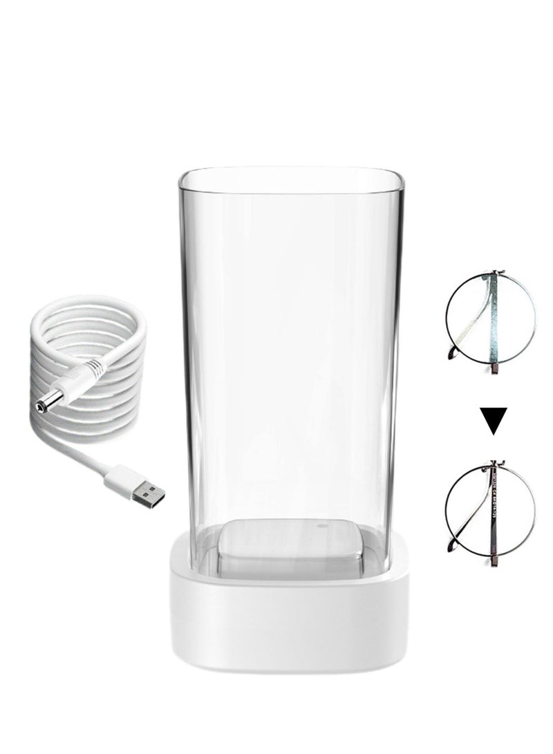 Jewelry Cleaner, High Frequency Glasses Cleaner, 360 Degree Jewelry Washing Machine, Ultrasonic Jewelry Washer, Portable Household Ultrasonic Cleaning Machine for Watch, Earrings, Eyeglasses  - Image 1