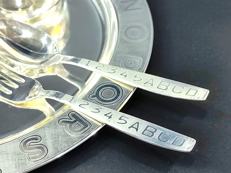 BENGALEN Baby Dinner Set Silver Plated for Rice Ceremony Annaprashan Sanskar Gift for Boys Girls Kids Birthday Return Festive Home Decorative Gifts Items - Image 2