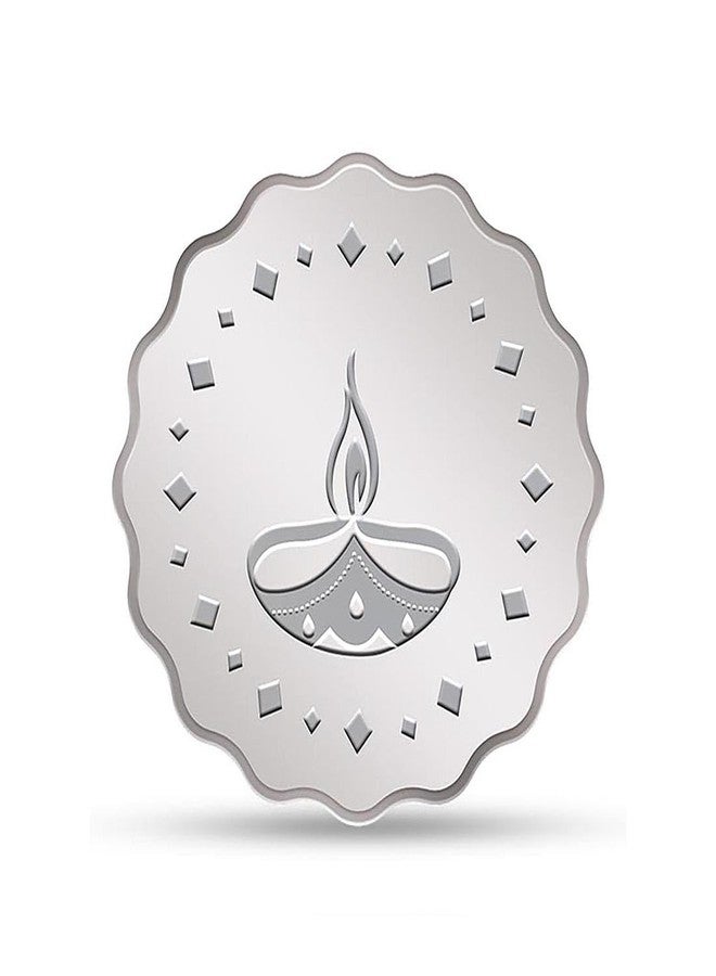 Kundan 10g (999.9) Silver Coin - Diya - Image 1