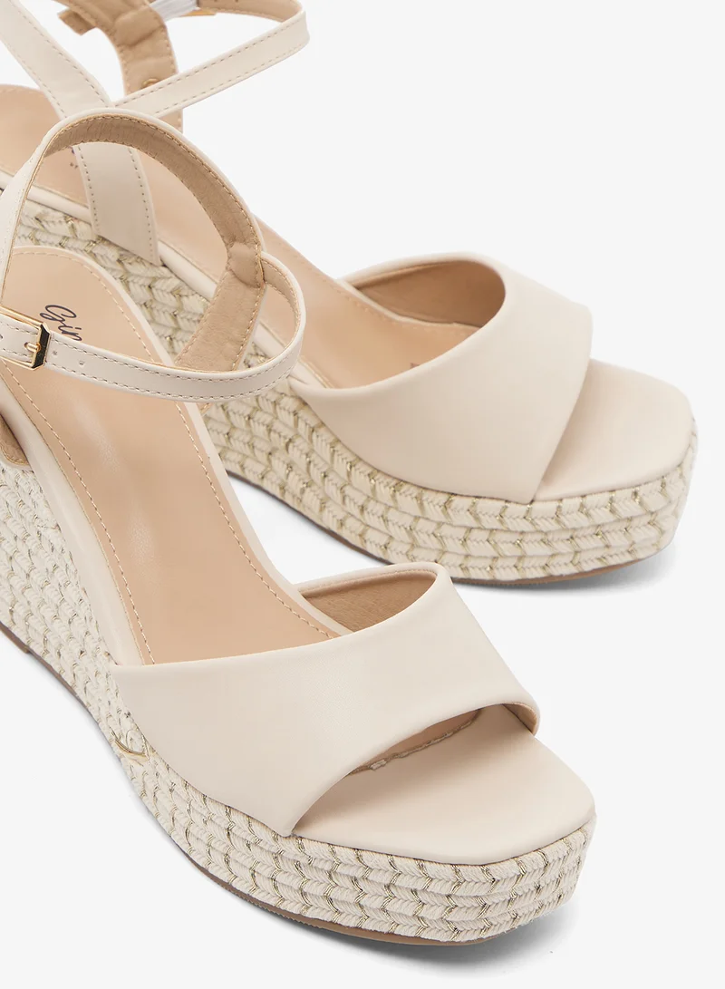 جينجر Ankle Strap Wedge Sandals
