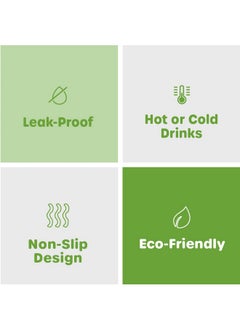 Comfy Package Comfy Package [16 oz. - 50 Sets Insulated Brown Patterned Ripple Paper Hot Coffee Cups With Lids (Lids Color May Vary) - Ideal for Hot Beverages, Travel, and Office Use  - Image 4