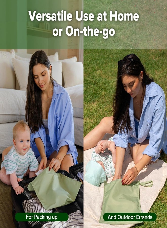 haakaa Waterproof Wet Bags for Baby Wet Dry Bags for Cloth Diaper, Swimsuit & Travel, 2pcs, Grass - Image 4