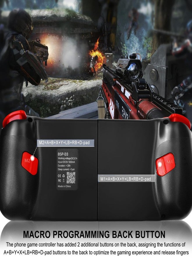 arVin Wireless Gaming Controller for iPhone/iPad/iOS/Android/Samsung/PC Gamepad Joystick with Back Button, Analog Triggers, Stretchable, Bluetooth 5.0 Low Latency, Direct Play for CODM,Diablo Immortal - Image 5