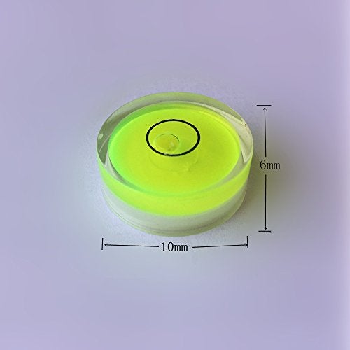YOTOM 10pcs Bubble Spirit Level Degree Mark, 10x6mm Mini Circular Bullseye Level Inclinometers Use for Tripod, Phonograph, Turntable - Image 2