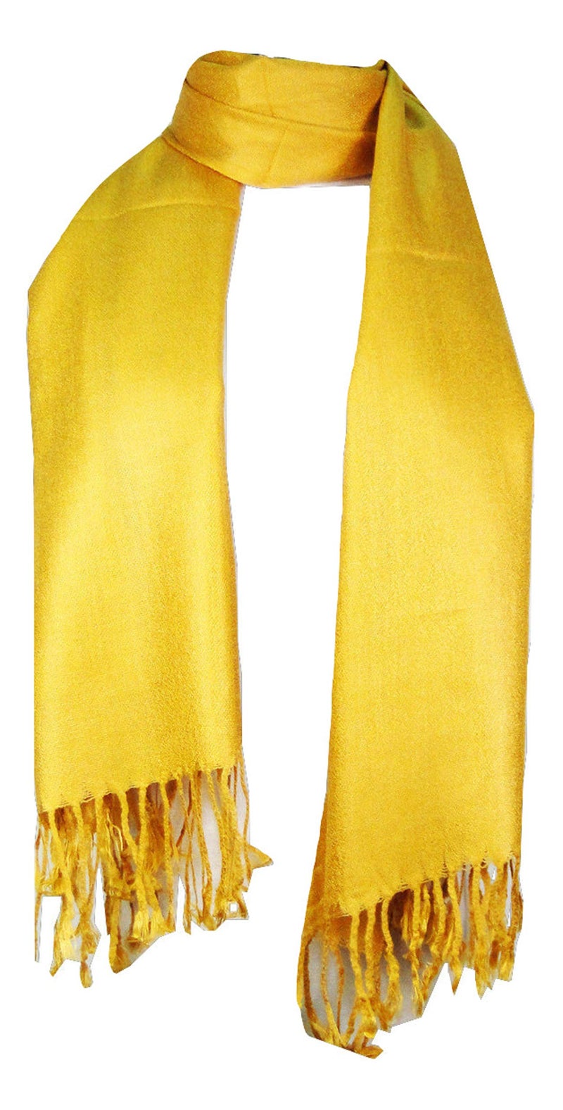 Tapp Collections Premium Pashmina Shawl Wrap Scarf - Golden Yellow - Image 5