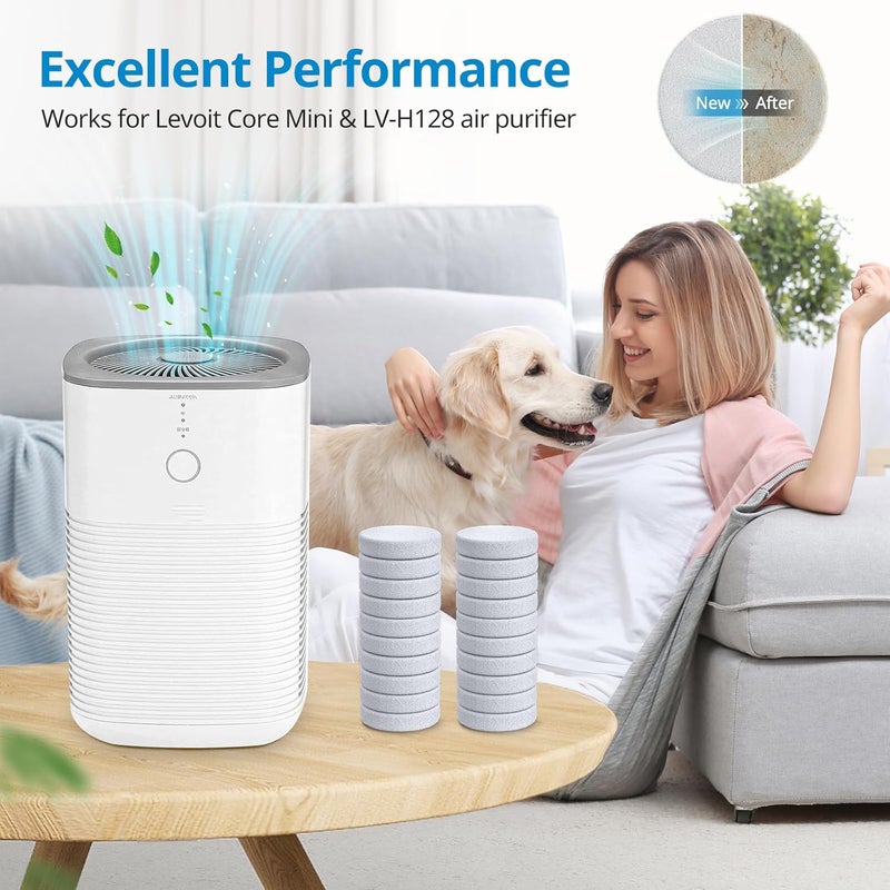 isingo 20 Pack Core Mini Aroma Pads Replacement for LEVOIT LV-H128 Essential Oil Replacement Aromatherapy Refill Pads Compatible with LEVOIT Core Mini & LV-H128 Air Purifier, White - Image 3