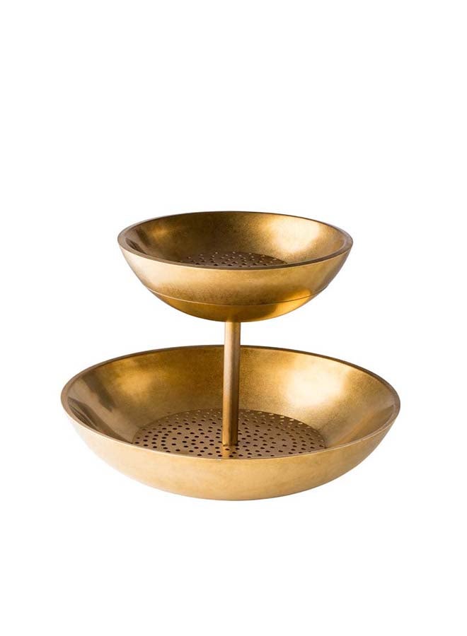 Sea food tower gold Ø30 x 33 cm-1--