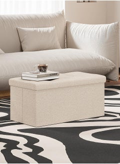 EzzySo 30 Inch Folding Storage Ottoman Bench Footrest Couch For Living Room Bench With Padded Seat For Bedroom Hallway Entryway  - Image 5