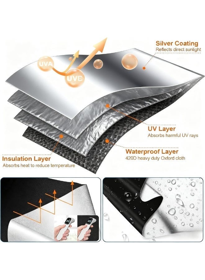 jaexest Portable Blackout Blind – No Drill Travel Blackout Blinds – 100% Blackout Material – DIY Cut-to-Size Blackout Curtains for Bedroom, Baby Room, Travel, RV – 145 x 300 cm - Image 2