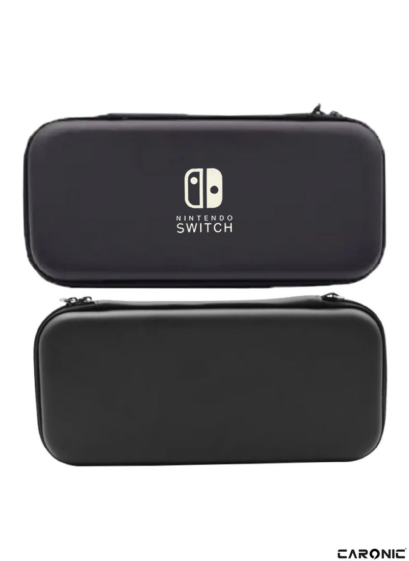 CARONIC - Switch Carrying Case Compatible With Nintendo Switch And Oled High Capacity Travel Console And Accessories Black - Image 1