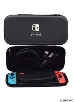 CARONIC Switch Carrying Case Compatible With Nintendo Switch And Oled High Capacity Travel Console And Accessories Black  - Image 3