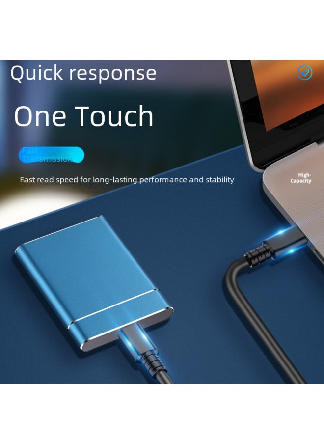 Generic Ultra-thin Mobile Hard Drive Large Capacity Ssd Metal Solid State Storage 500gb External Computer Phone Solid State Drive 8tb-Capacity:16TB(128G Expansion) Conventional-Interface:Starry Black  - Image 4