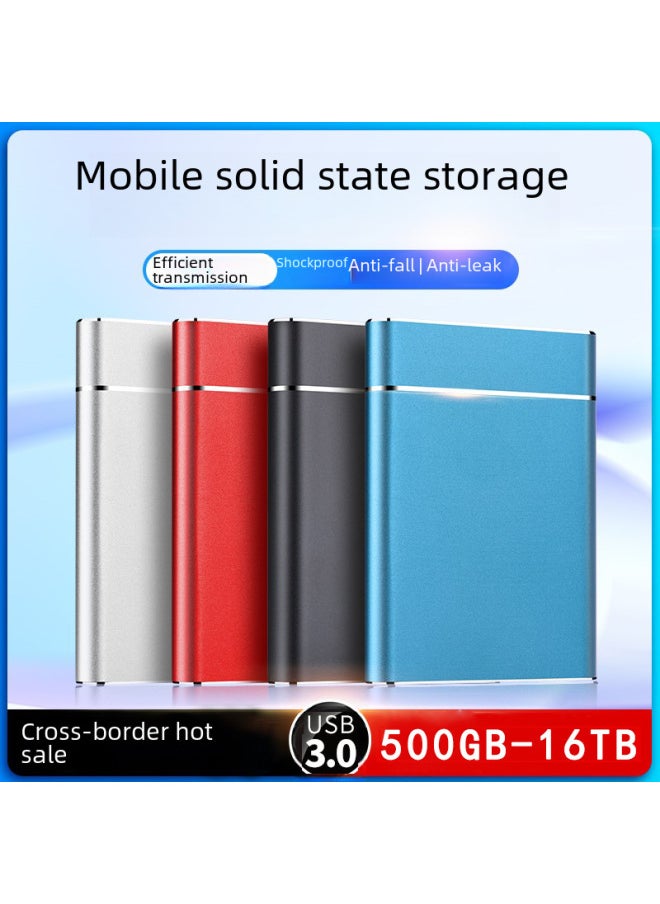 Generic Ultra-thin Mobile Hard Drive Large Capacity Ssd Metal Solid State Storage 500gb External Computer Phone Solid State Drive 8tb-Capacity:16TB(128G Expansion) Conventional-Interface:Starry Black  - Image 1