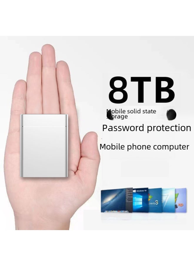 Generic Ultra-thin Mobile Hard Drive Large Capacity Ssd Metal Solid State Storage 500gb External Computer Phone Solid State Drive 8tb-Capacity:16TB(128G Expansion) Conventional-Interface:Starry Black  - Image 3