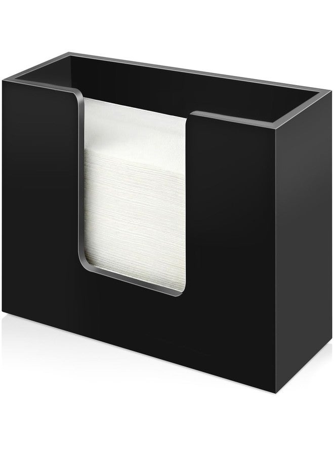 Hilislog Wooden Paper Towel Dispenser Countertop Paper Towel Holder Counter for Bathroom Black Napkin Holder Kitchen Multifold Towels Dispenser C-fold Trifold Folded Hand Towels Holders for Bathroom Toilet - Image 1