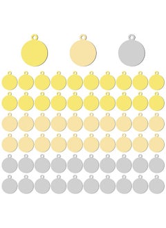 Oubaka 600Pcs Metal Stamping Blank Tag For Diy Craft10Mm Round Blanks Bezels Pendant Trays Stainless Steel Connector Metal Dog Tags Pendants With Hole For Jewelry Findingnecklace Braceletearring  - Image 1
