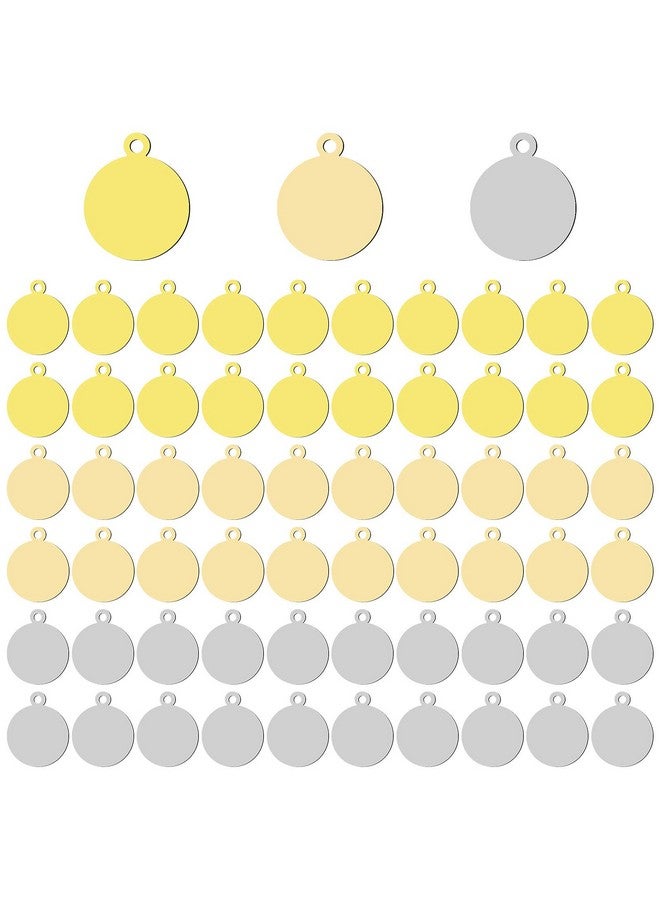 Oubaka 600Pcs Metal Stamping Blank Tag For Diy Craft10Mm Round Blanks Bezels Pendant Trays Stainless Steel Connector Metal Dog Tags Pendants With Hole For Jewelry Findingnecklace Braceletearring - Image 1