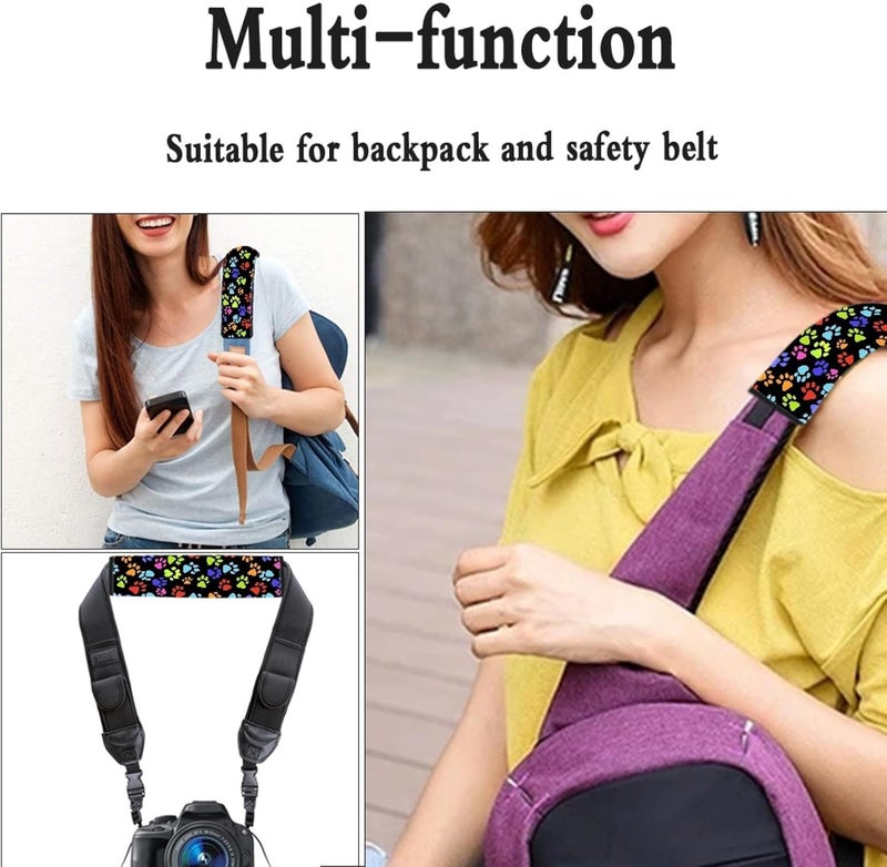 Dreaweet Colorful Dog Paw Print Seat Belt Shoulder Pads Covers - Image 5