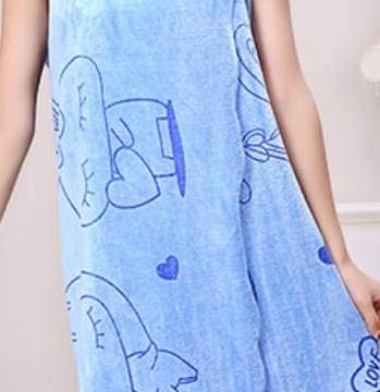 Temoli® Bath Robe Towel for Women , Cotton Bathrobe for Girls & Women , Dress Towel for Ladies. 80 x 130 cm (Sky-Blue) - Image 2