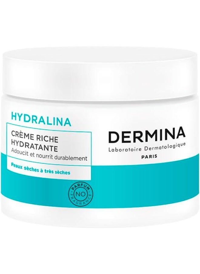 Dermina Hydralina Moisturizing Rich Face Cream - 50 ml - Image 1