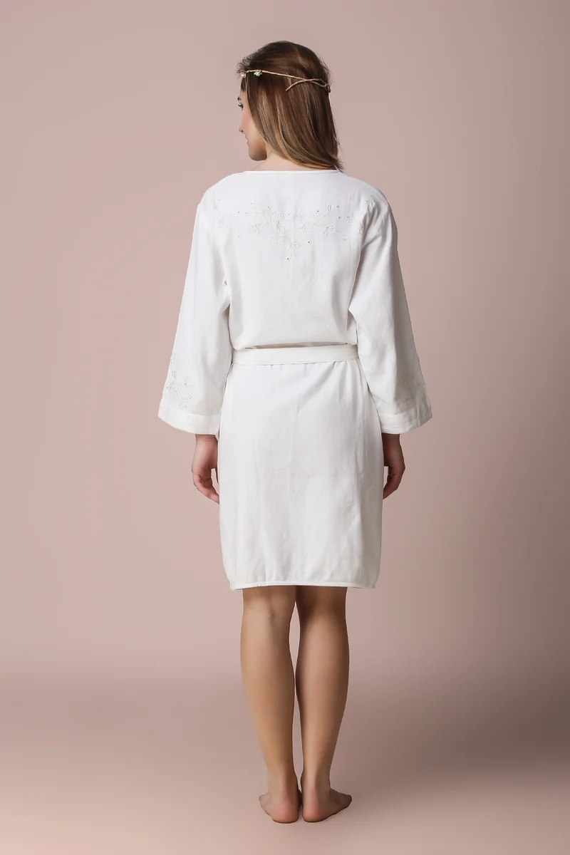 After Dark Fern, Embroidered Robe