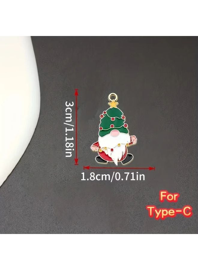 Christmas Phone Dust Cover Type C Charging Port Protector Metallic Texture Holiday Design - Image 3