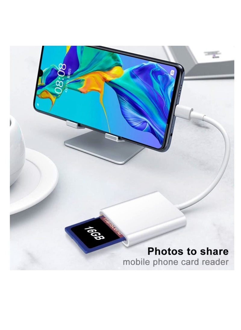 Generic - USB C SD Card Reader, Memory Card Reader for Type C Device SD Card Reader Adapter Compatible with Samsung Galaxy S22/21/20/10, MacBook Air/ Camera - Image 1