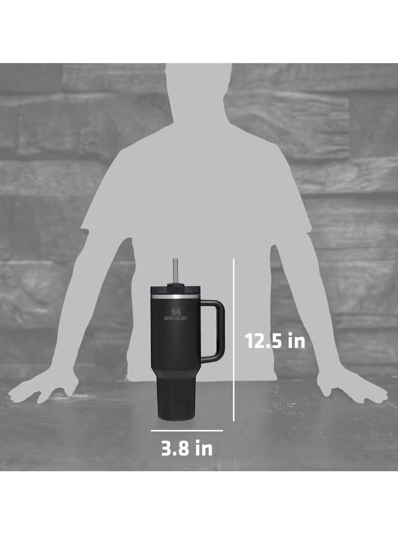 Stanley Quencher Stainless Steel Vacuum Insulated Tumbler with Lid and Straw for Water, Iced Tea or Coffee, Smoothie and More, 40 oz，Black - Image 4