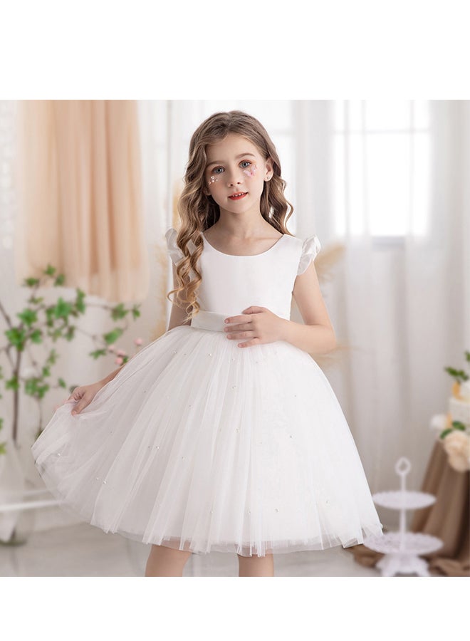 Girls Princess Puffy Dress Wedding Flower Girl Dress Children's Piano Performance costume Dress Host Costume Dress  - Image 1