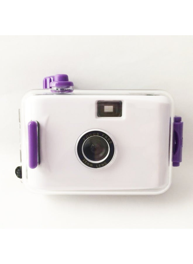 White Purple Shell HD Cartoon Kids Camera Mini Toy Camera Gift Retro Film Camera-Color:Message Color  - Image 2