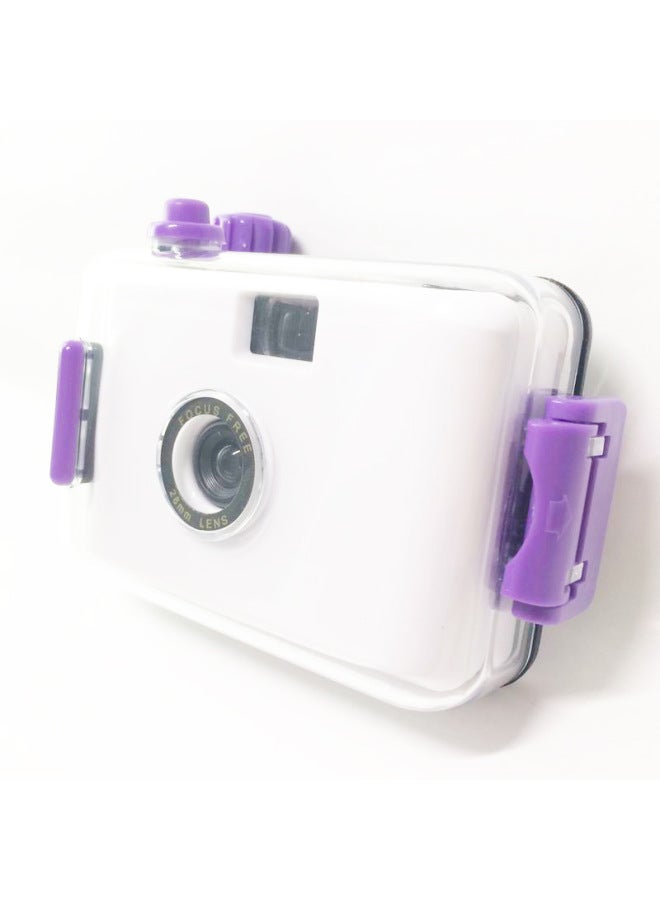 White Purple Shell HD Cartoon Kids Camera Mini Toy Camera Gift Retro Film Camera-Color:Message Color  - Image 5