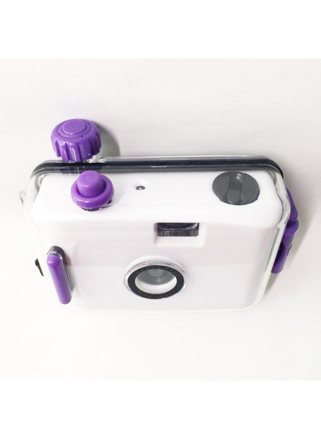 White Purple Shell HD Cartoon Kids Camera Mini Toy Camera Gift Retro Film Camera-Color:Message Color  - Image 4