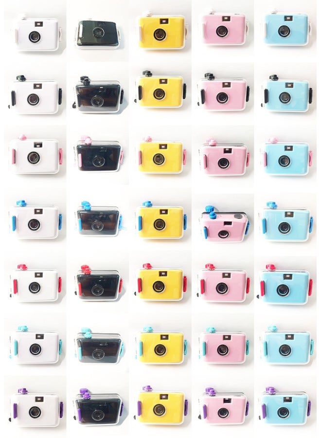 White Purple Shell HD Cartoon Kids Camera Mini Toy Camera Gift Retro Film Camera-Color:Message Color  - Image 1