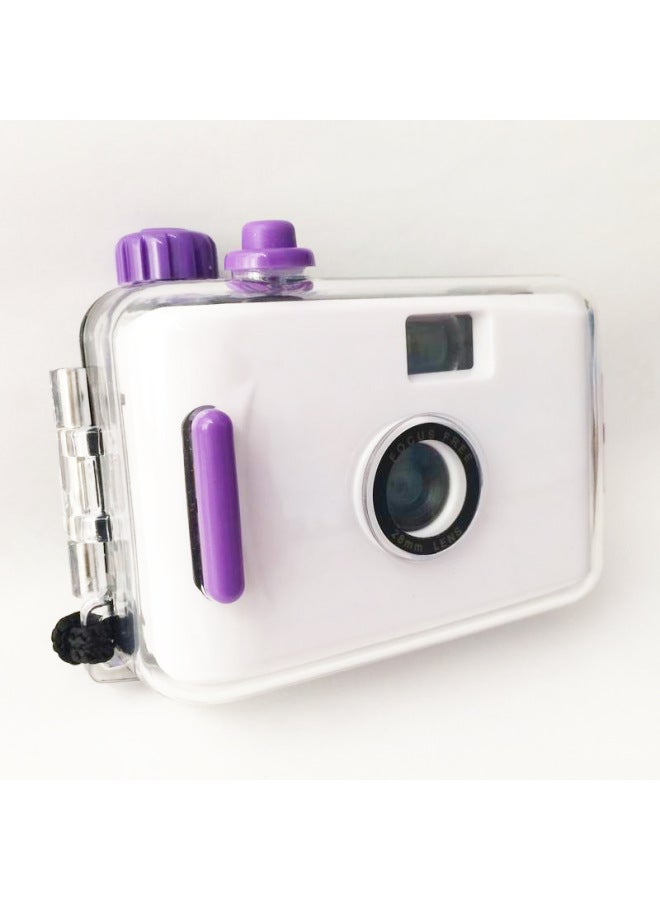 White Purple Shell HD Cartoon Kids Camera Mini Toy Camera Gift Retro Film Camera-Color:Message Color  - Image 3