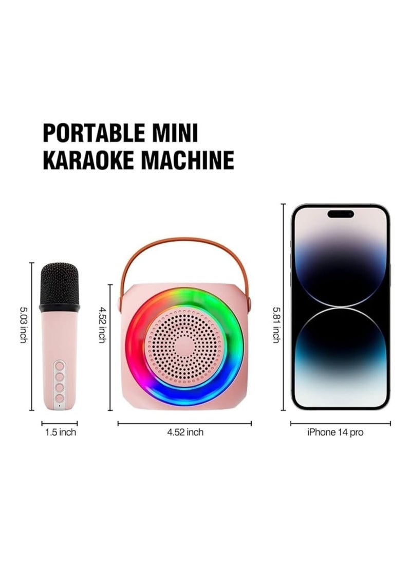 Gravity Karaoke Machine, Portable Bluetooth Speaker with 2 Wireless Mics, LED Lights, Perfect Gifts for Girls Boys Family Bluetooth 5.0, TF Card, USB, AUX-in, Compact, Powerful Sound, Fun Party Light Mod - Image 3