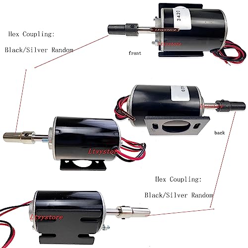 Ltvystore 12V Permanent Magnet DC Motor, 30W 3500RPM High Speed CW/CCW Electric Gear Motor for DIY Generator, Micro Speed Reduction Geared Motor - Image 2