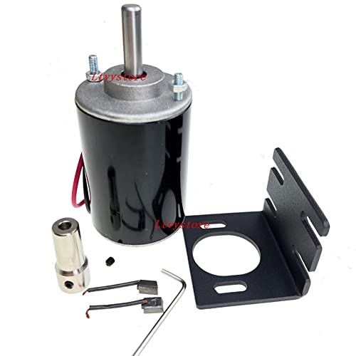 Ltvystore 12V Permanent Magnet DC Motor, 30W 3500RPM High Speed CW/CCW Electric Gear Motor for DIY Generator, Micro Speed Reduction Geared Motor - Image 1