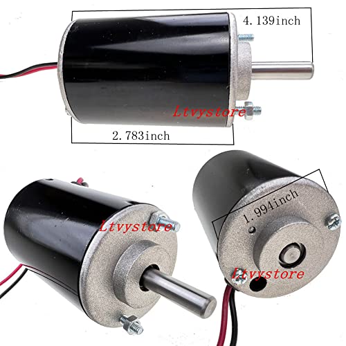 Ltvystore 12V Permanent Magnet DC Motor, 30W 3500RPM High Speed CW/CCW Electric Gear Motor for DIY Generator, Micro Speed Reduction Geared Motor - Image 5