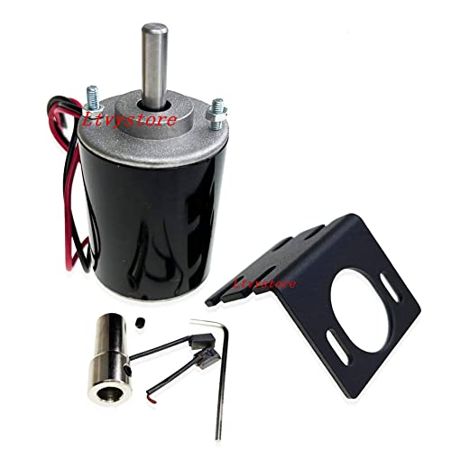 Ltvystore 12V Permanent Magnet DC Motor, 30W 3500RPM High Speed CW/CCW Electric Gear Motor for DIY Generator, Micro Speed Reduction Geared Motor - Image 4