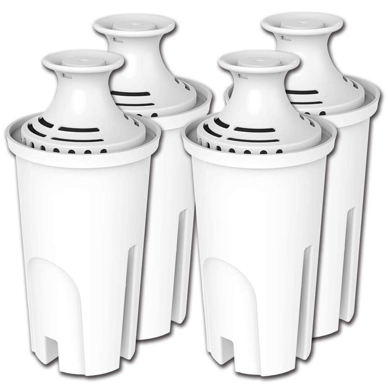 PUREUP Replacement for Brita Filter Brita Water Pitcher PUREUP Filter Compatible with Brita Pitcher Filter Standards Grand Lake Capri Wave Classic 35557 OB03Pack of 4Reduces Bad Taste  Odor 